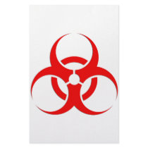 Biohazard red design! stationery