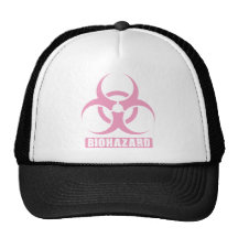 Biohazard rosado gorras de camionero