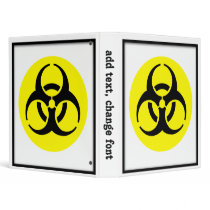 BioHazard Symbol Vinyl Binders