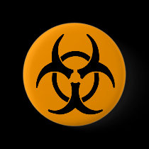 Biohazard Symbol Button