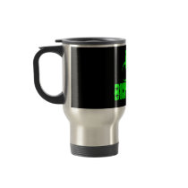 Biohazard symbol on green coffee mug