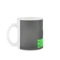 Biohazard symbol on green coffee mug small