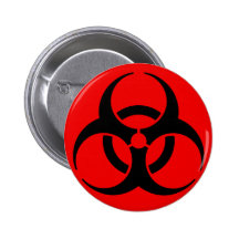 Biohazard Symbol Pin