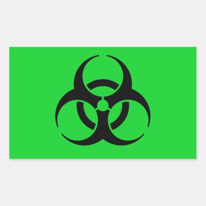 Biohazard Symbol Rectangular Stickers