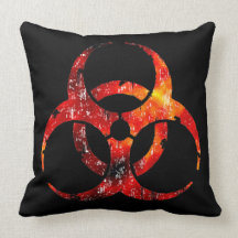 Biohazard Symbol Your American MoJo Throw Pillow