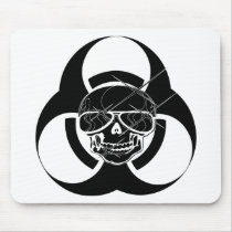 Biohazard Tattoo Skull Mouse Pads