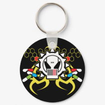 Biohazard Tech Skull keychains