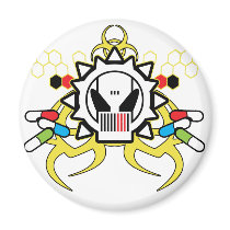 Biohazard Tech Skull magnets by insomniak Biohazard Tech Skull magnets