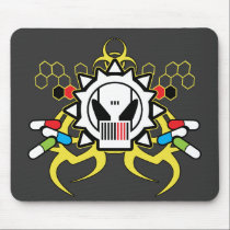 Biohazard Tech Skull mousepads