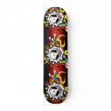 Biohazard Tech Skull Skateboard