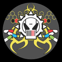 Biohazard Tech Skull stickers