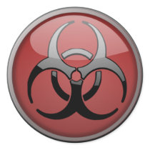 BioHazard Toxic Round Stickers