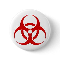 biohazard ! warning danger pins