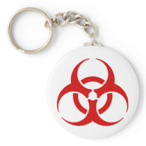 biohazard ! warning danger keychains