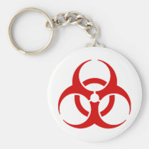 biohazard ! warning danger keychains