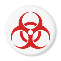 biohazard ! warning danger fridge magnets