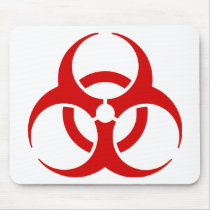 biohazard ! warning danger mousepad