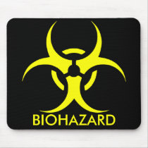 biohazard ! warning danger mousepads