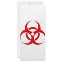biohazard ! warning danger rack card template