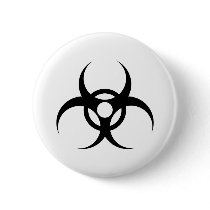 biohazard waste symbol buttons