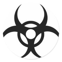 biohazard waste symbol stickers