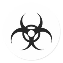 biohazard waste symbol stickers by Tomaniac biohazard waste symbol stickers