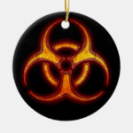 Biohazard Zombie Warning Christmas Tree Ornaments Biohazard Zombie Warning Christmas Tree Ornaments