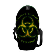 Biohazard Zombie Warning Messenger Bag