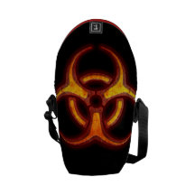 Biohazard Zombie Warning Messenger Bag