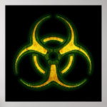 Biohazard Zombie Warning Poster Biohazard Zombie Warning Poster
