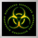 Biohazard Zombie Warning Print Biohazard Zombie Warning Print