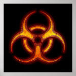 Biohazard Zombie Warning Print Biohazard Zombie Warning Print
