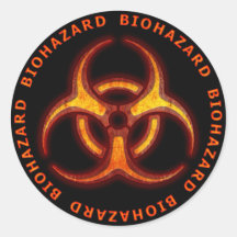 Biohazard Zombie Warning Sticker