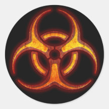 Biohazard Zombie Warning Sticker