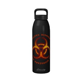 Biohazard Zombie Warning Water Bottles