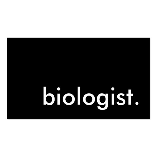 biologist. business card templates
