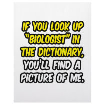 Biologist In Dictionary...My Picture Custom Letterhead