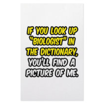 Biologist In Dictionary...My Picture Stationery Paper