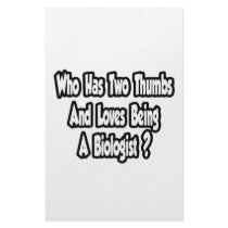 Biologist Joke...Two Thumbs Customized Stationery