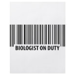 biologist on duty bar code icon flyers
