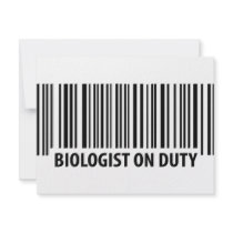 biologist on duty bar code icon invitations