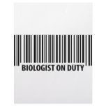 biologist on duty bar code icon letterhead