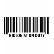 biologist on duty bar code icon t-shirts