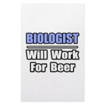 Biologist...Will Work For Beer Personalized Stationery