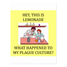 biology experiment joke post cards