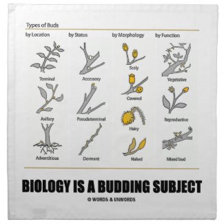 Biology Is A Budding Subject (Types Of Buds) Napkin