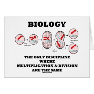 Biology Only Discipline Multiplication Division Cards