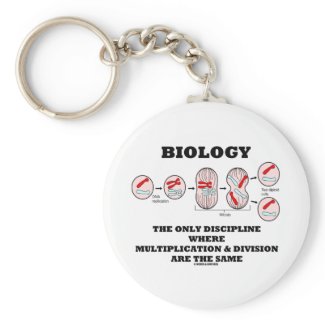 Biology Only Discipline Multiplication Division Keychain