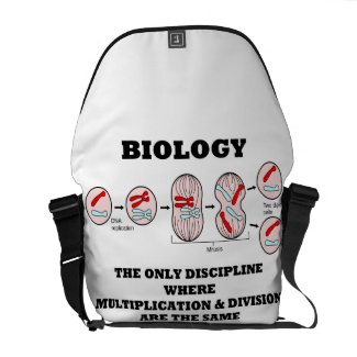 Biology Only Discipline Multiplication Division Messenger Bag