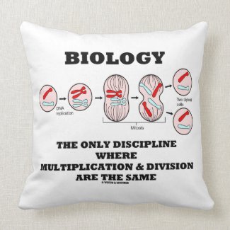 Biology Only Discipline Multiplication Division Pillow